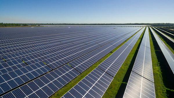 Solar panel farm field